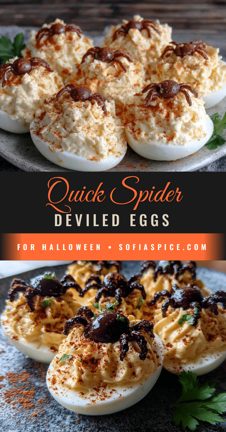 spider deviled eggs recipe