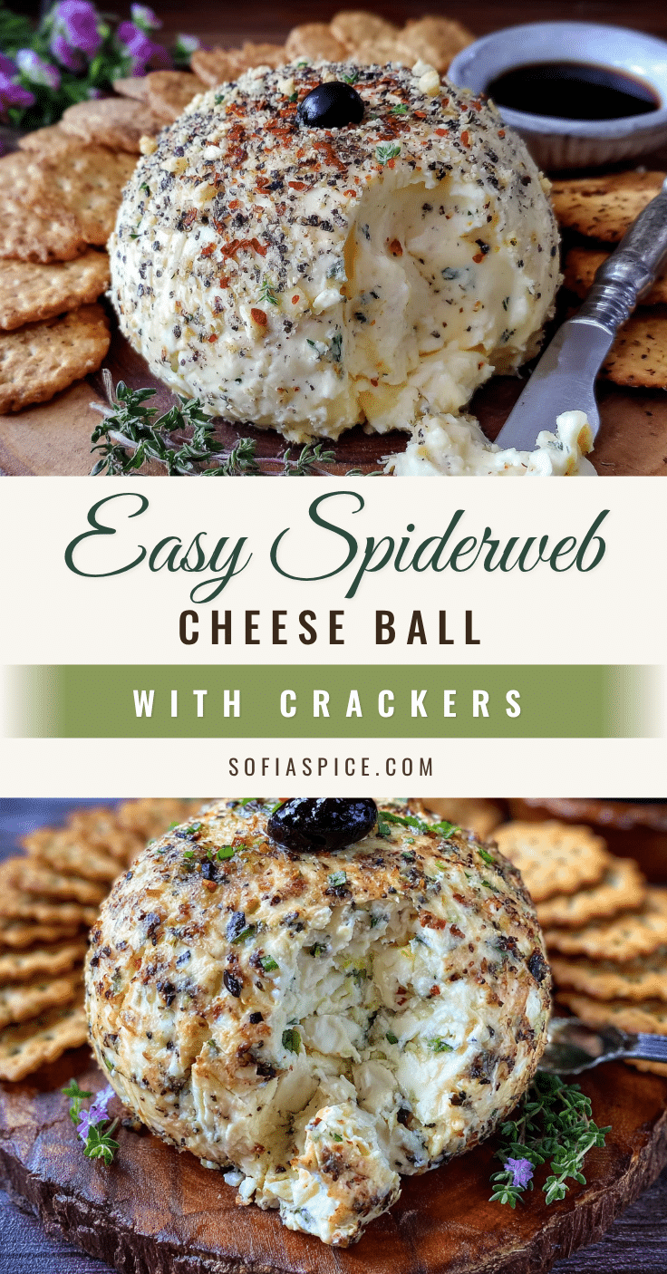 spiderweb cheese ball recipe