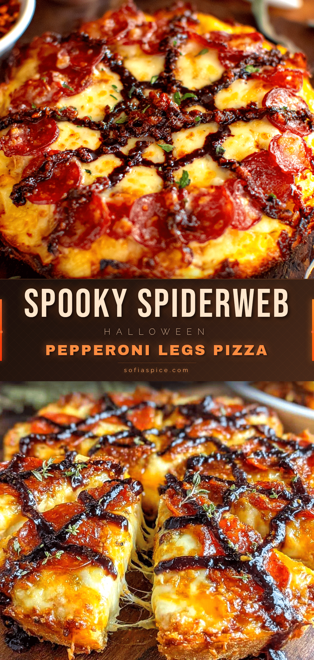 Spooky Spiderweb Pizza recipe