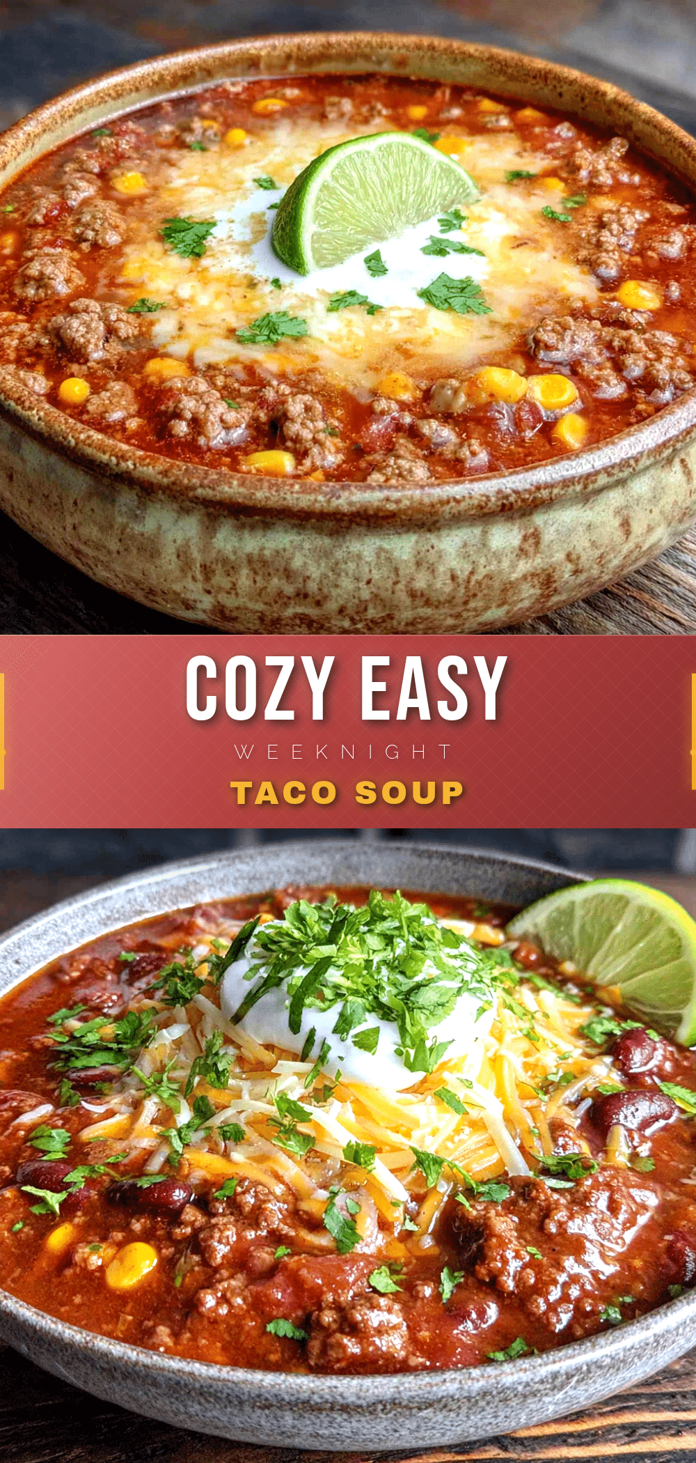 weeknight taco soup recipe