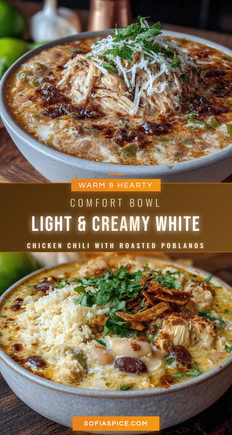 white chicken chili with roasted poblanos recipe