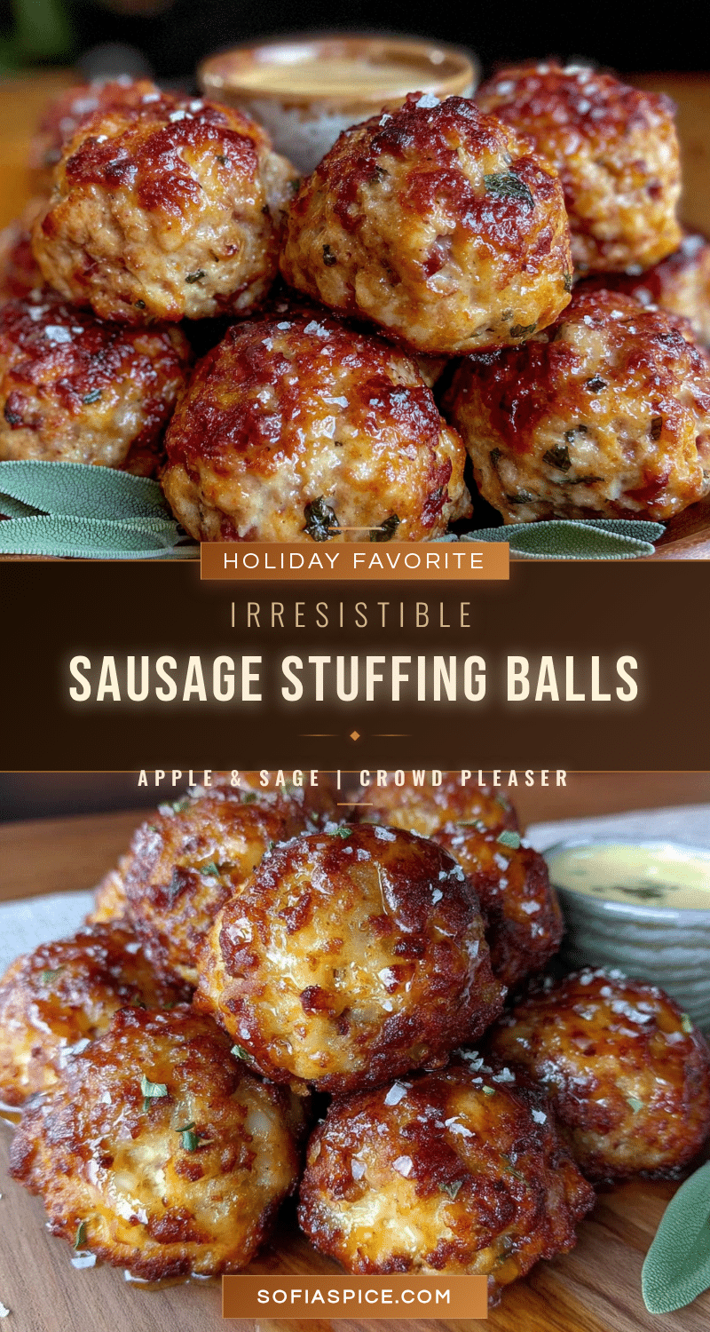 best homemade sausage stuffing balls with apple and sage recipe