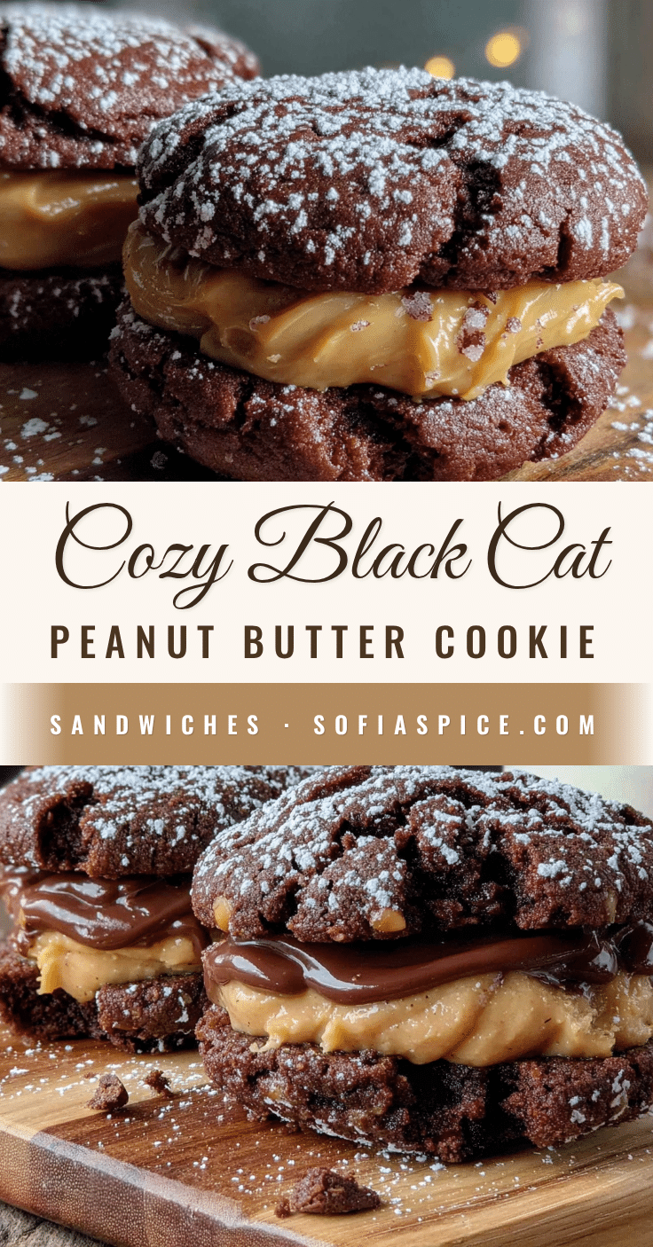 black cat peanut butter cookie sandwiches recipe
