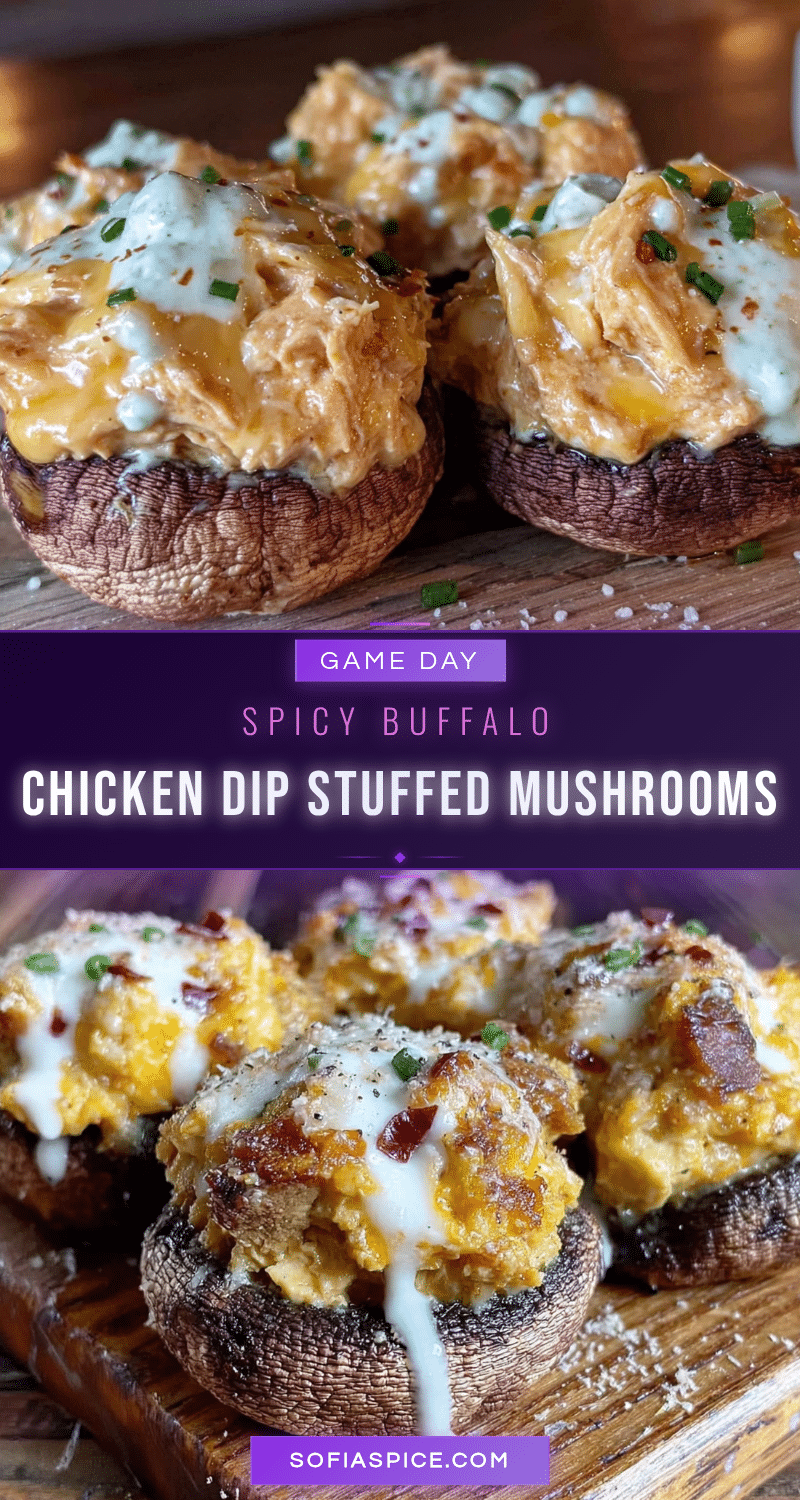buffalo chicken dip stuffed mushrooms recipe
