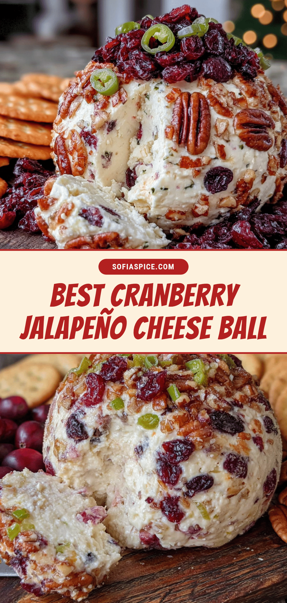 cranberry jalapeño cheese ball recipe