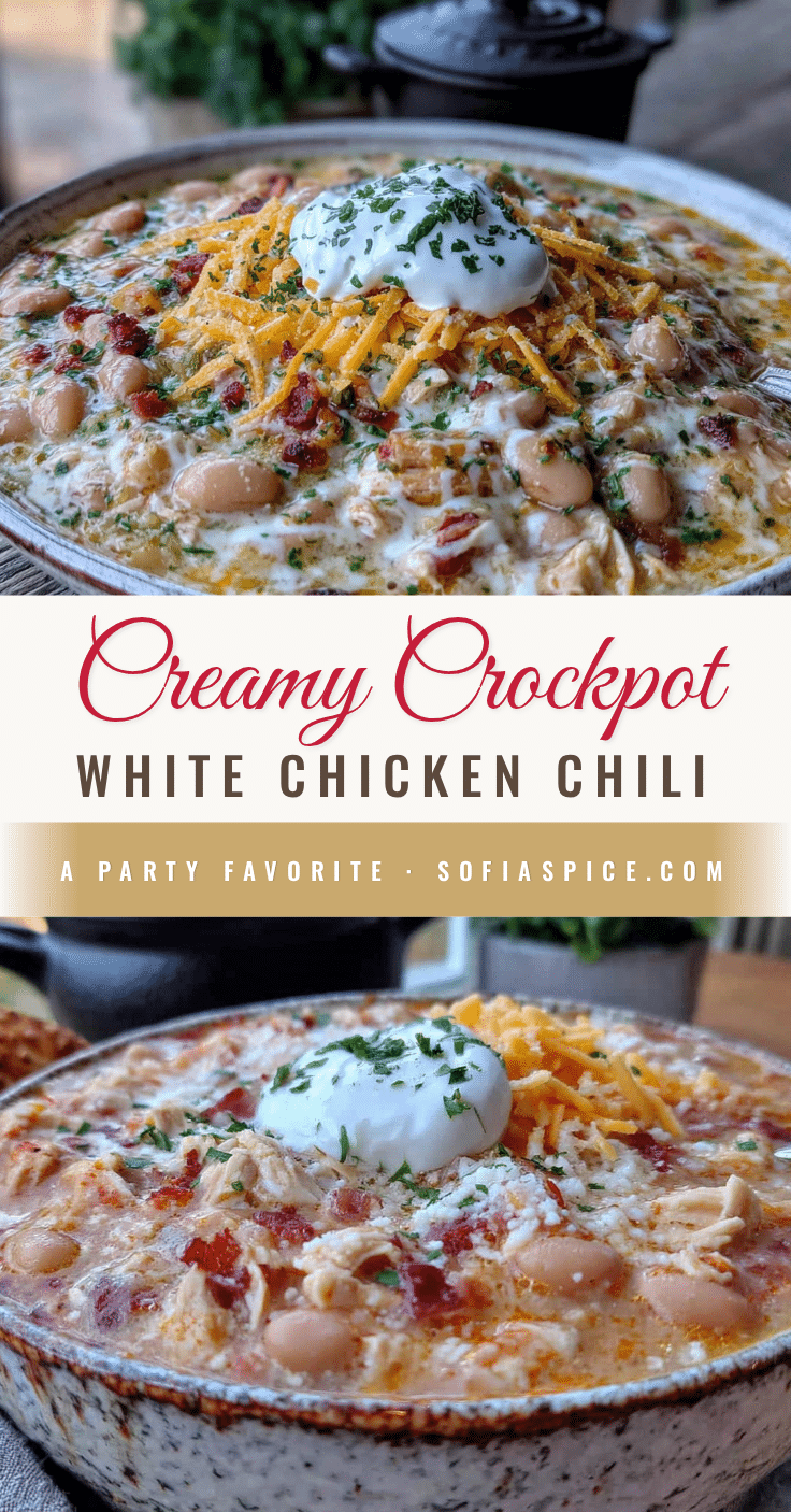 creamy crockpot white chicken chili recipe