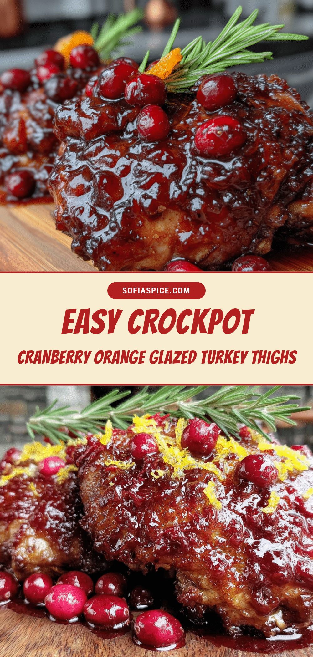 crockpot cranberry orange glazed turkey thighs recipe