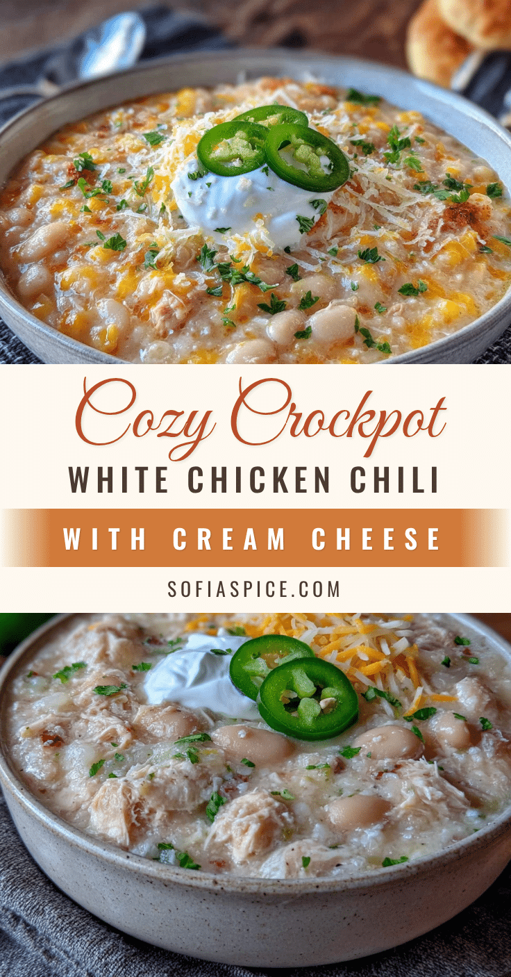 crockpot white chicken chili with cream cheese recipe