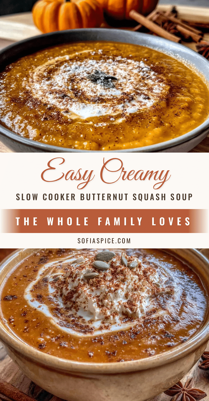 easy creamy slow cooker butternut squash soup recipe