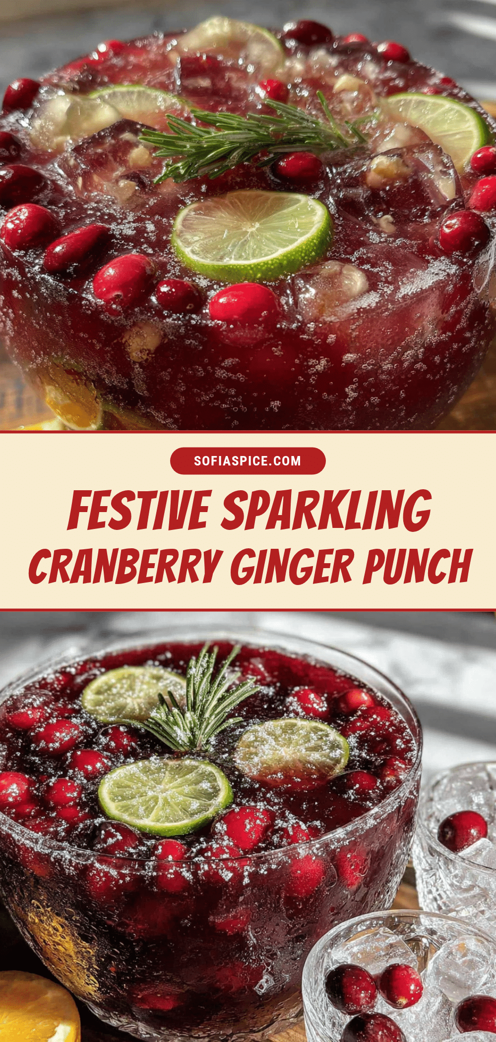 festive sparkling cranberry ginger punch recipe
