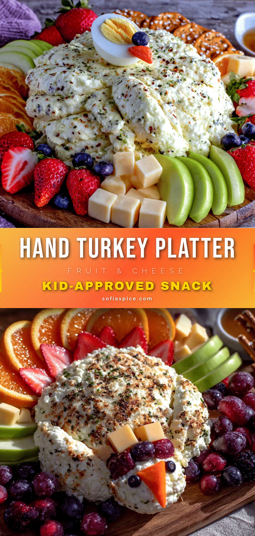 hand turkey snack platter recipe