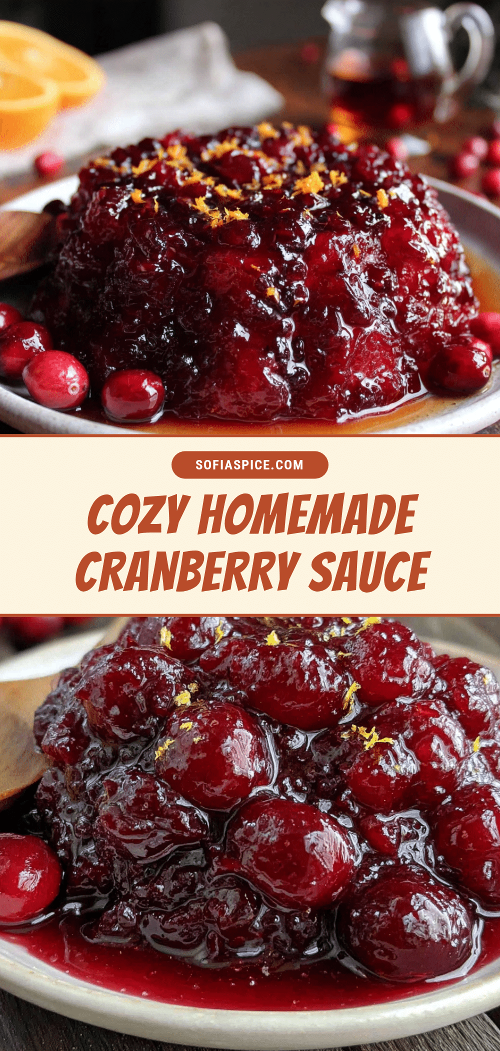 homemade cranberry sauce with orange and maple recipe