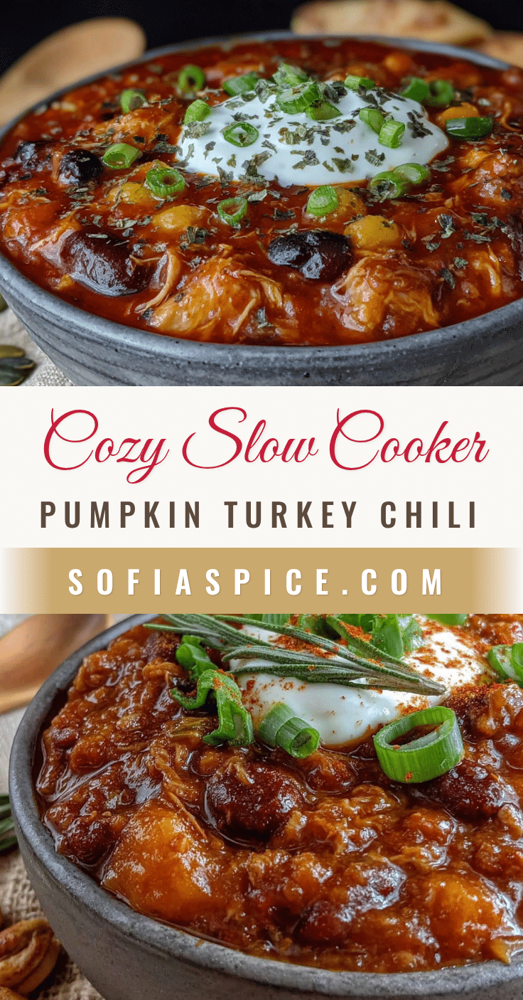 slow cooker pumpkin turkey chili recipe
